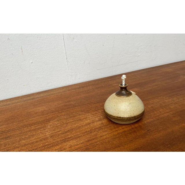 Mid-Century Danish Studio Pottery Oil Lamp from Bjergard, 1960s For Sale - Image 6 of 15
