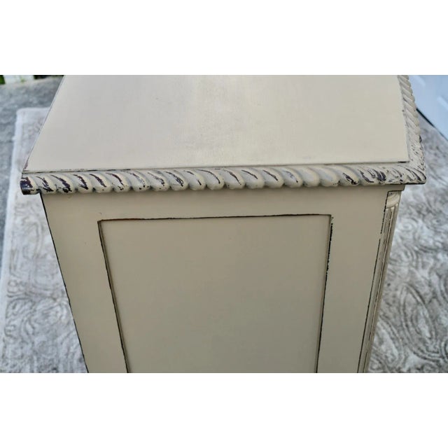 Antique Feldenkrais Wood Chest Chippendale Bachelors Chest in a Distressed Beige For Sale - Image 12 of 12