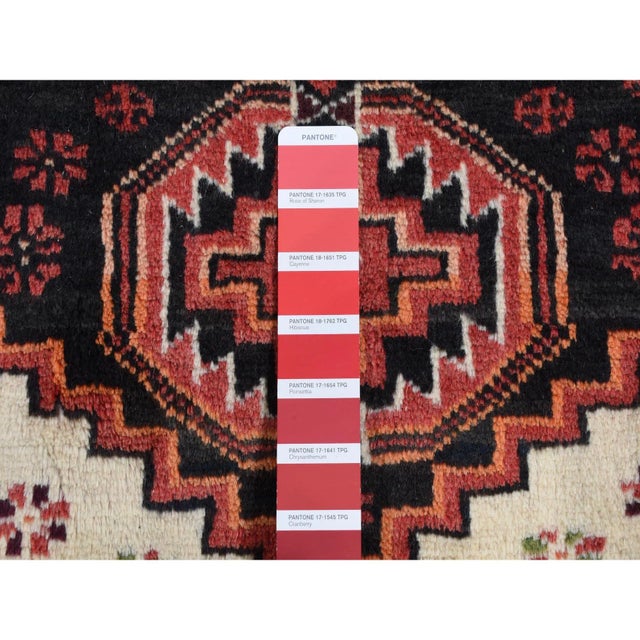 1960 Prismatic Red Vintage Persian Clean with No Wear Pure Wool Hand Knotted Rug For Sale - Image 10 of 11