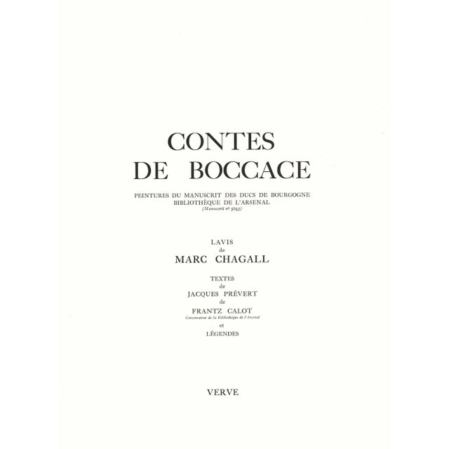 Marc Chagall Original 1950 Lithograph "Le Crapaud" From "Contes De Boccace" by Marc Chagall For Sale - Image 4 of 5