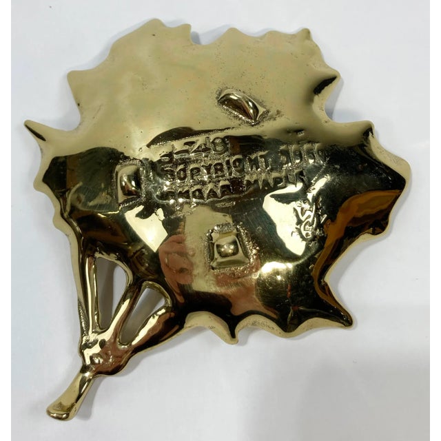 Brass Maple Leaf Trinket Dish For Sale - Image 10 of 10