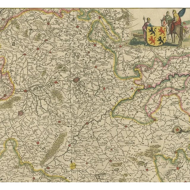 Antique Map of the Hainaut Region France by F. De Wit, 1680 For Sale - Image 4 of 5