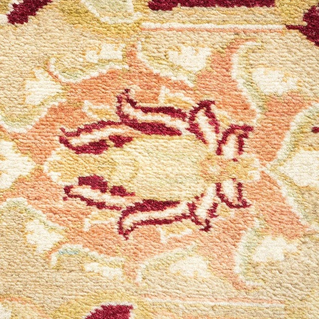 Traditional Mogul Collection Hand-Knotted Area Rug - Yellow 6' 2" x 9' 1" For Sale - Image 3 of 4