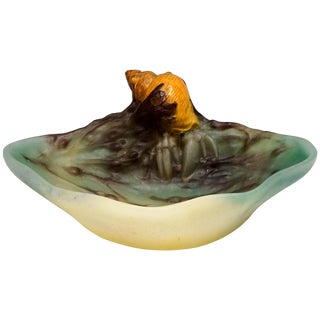 Art Nouveau Vide-Poche with Hermit Crab by Amalric Walter & Henri Bergé, Nancy For Sale