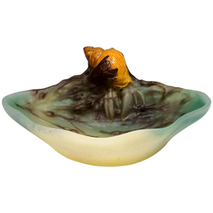 Art Nouveau Vide-Poche with Hermit Crab by Amalric Walter & Henri Bergé, Nancy