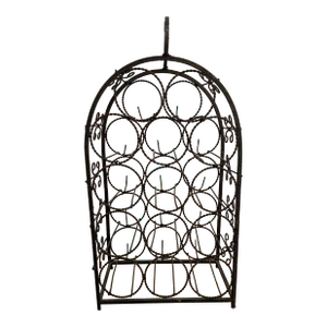 1970s Wrought Iron Tall Wine Rack