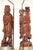 Wood Vintage Pair Of Carved Hard Wood Chinese Figural Table Lamps With Brass Hardware For Sale - Image 7 of 12