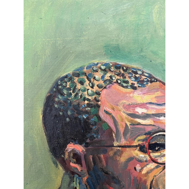 Alois Wittlin, Personnage Assis, Gong Hill, Frontière du Tanganyika, Kenya, 1952, Oil on Wood, Framed For Sale - Image 4 of 13