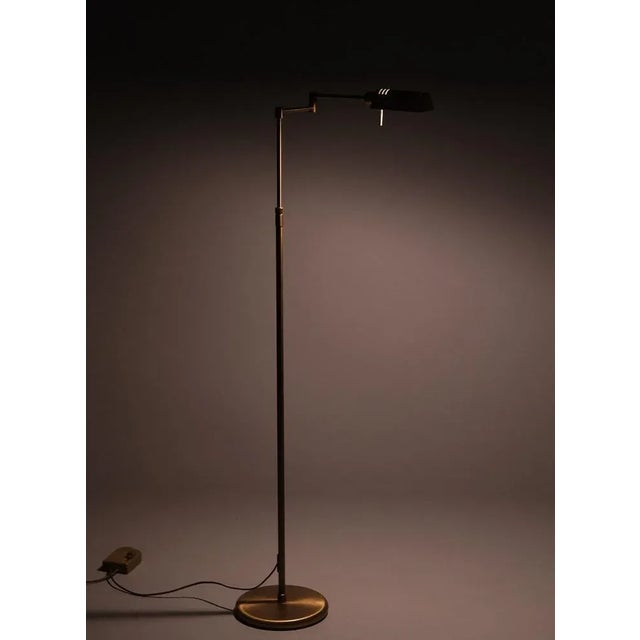 Halogen Brass Swing Arm Floor Lamp, Germany, 1980s For Sale - Image 9 of 10