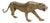 Vintage Brass-Toned Leopard Sculpture, 1960s For Sale