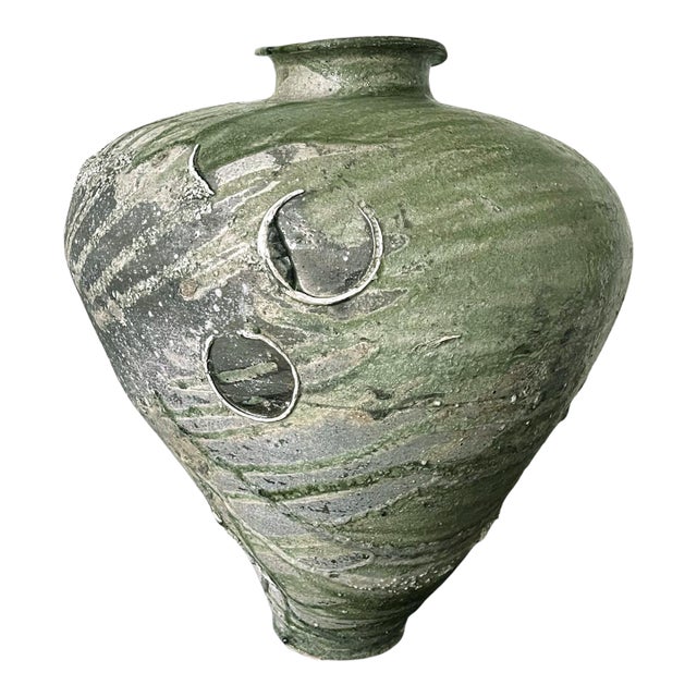 Massive Ceramic Jar Tsubo by Japanese Potter Yui Tsujimura For Sale
