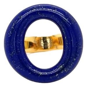 Mid 20th Century Tiffany & Co. Peretti Sevillana Lapis Lazuli 18k Yellow Gold Ring - Size 7