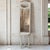 An antique Italian Louis XVI console with its matching trumeau mirror, carrying all the grace of neoclassicism in its...