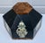 Wood Vtg. Hexagonal Shaped Box With Asian Style Vessels For Sale - Image 7 of 15