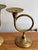 Brass French Horn Candlestick Holders, a Pair For Sale - Image 4 of 8
