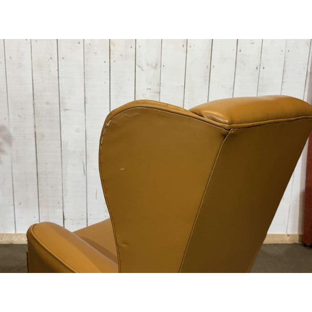 Animal Skin Vintage English Wingback Chairs in Leather, 1980s, Set of 2 For Sale - Image 7 of 14