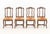 Set of Twelve Louis XV Style Oak Dining Chairs, each with floral red and orange gradient upholstery on cabriole legs...