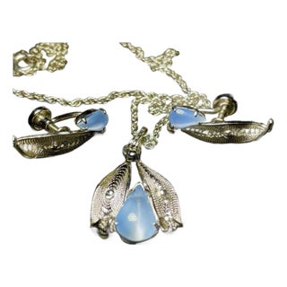 MCM Jewelry Set by Sorrento in 925 Sterling Silver Filagree Jelly Belly Set, 3 Pieces For Sale