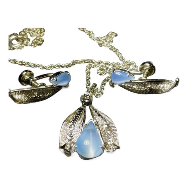 MCM Jewelry Set by Sorrento in 925 Sterling Silver Filagree Jelly Belly Set, 3 Pieces For Sale