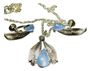 Vintage Sorrento 925 Sterling Silver Filagree Jelly Belly Set, 3 Pieces