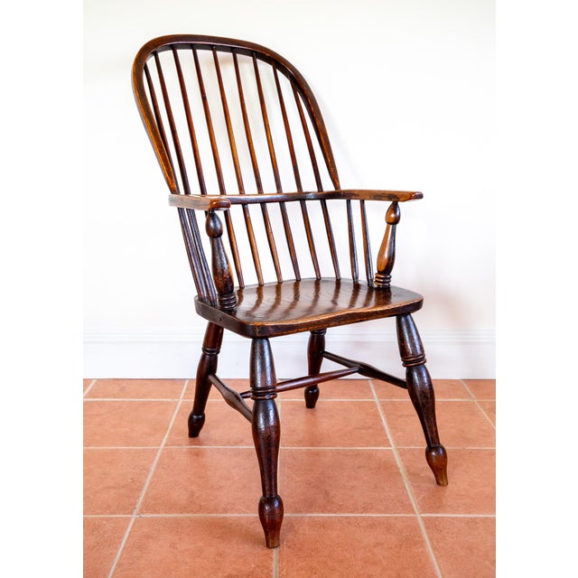 Antique Windsor Armchair, 1840s For Sale - Image 3 of 18