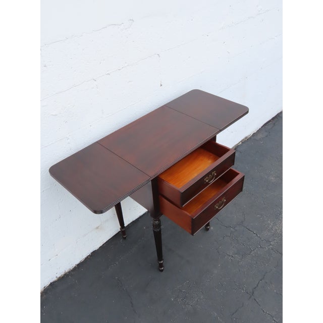 Potthast Brothers Drop Leaf Mahogany Nightstand Side End Table 6915 For Sale - Image 11 of 18
