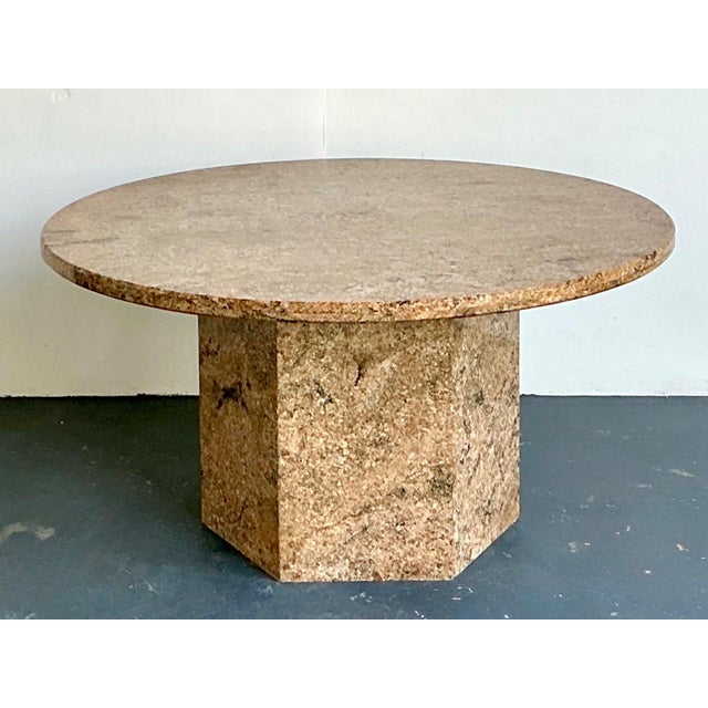 Vintage Granite Pedestal Dining Table For Sale - Image 15 of 18