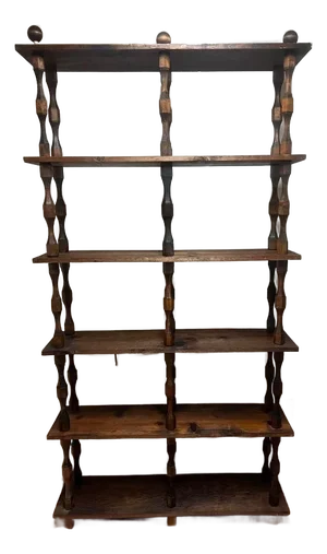 Vintage Bistro Pine Spindle Shelves Bookcase