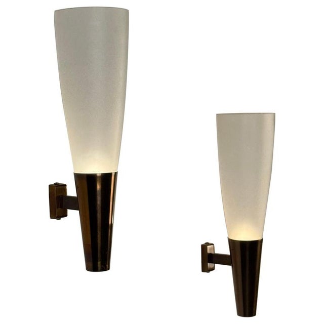 Large Model 1537 Wall Lights by Pietro Chiesa for Fontana Arte, 1940s, Set of 2 For Sale - Image 17 of 17