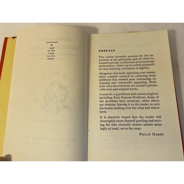 1950s 1957 “Mathematical Puzzles and Pastimes” Book For Sale - Image 5 of 6