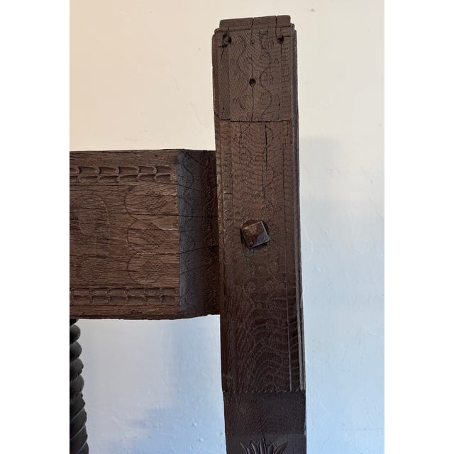 Large Antique Rustic Wine Press For Sale - Image 9 of 18