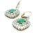 Victorian Platinum and Gold Emerald & Diamond Drop Earrings, 1890s For Sale - Image 9 of 9