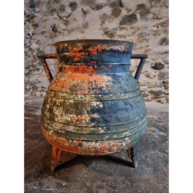 Antique Cast Iron Cauldron Planters, France, 1880-1900, Set of 2 For Sale - Image 7 of 14