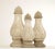 Quality Vintage Set of Three Cast Stone Decorative Objects with White Crackle Glazing, Classical Acanthus and Fire Flame...