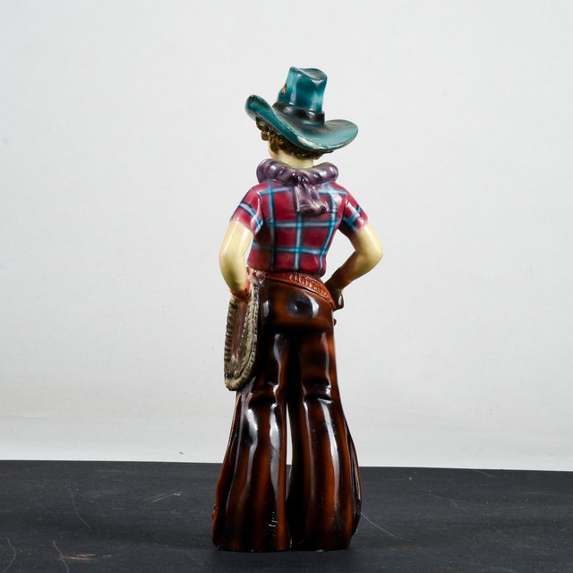 Blue Ilpa, Plaster Sculpture of a Cowboy, 1960, Ceramic For Sale - Image 8 of 11