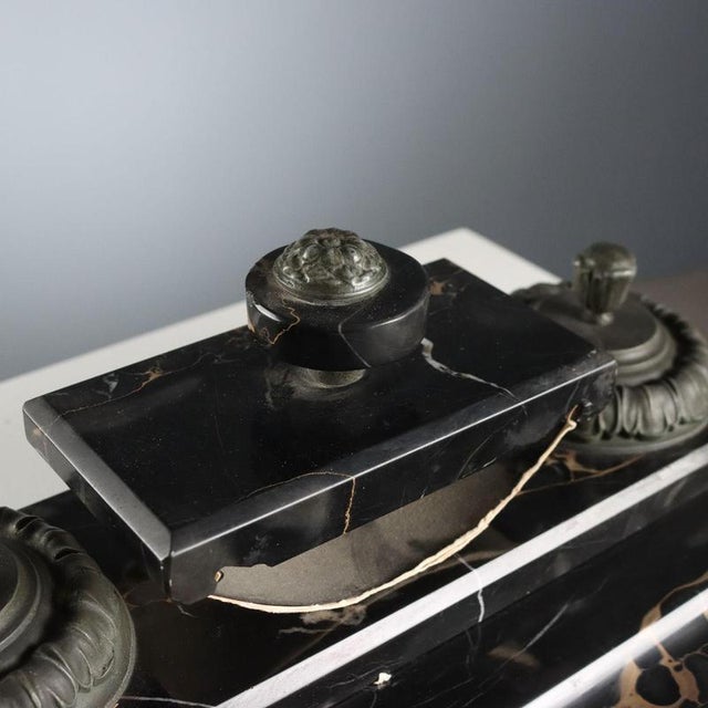 Portoro Marble Desk Set For Sale - Image 3 of 9