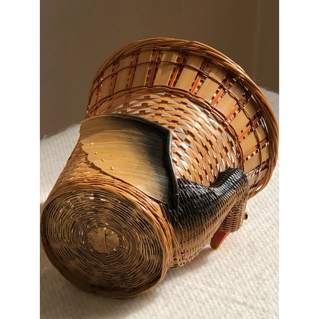 Vintage Chinese Black Swan Planter Basket For Sale - Image 11 of 13
