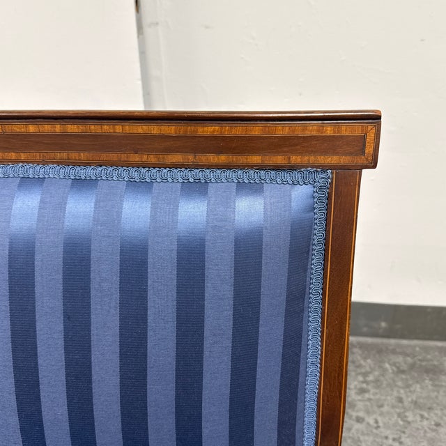 Wood Edwardian Settee, Antique For Sale - Image 7 of 12