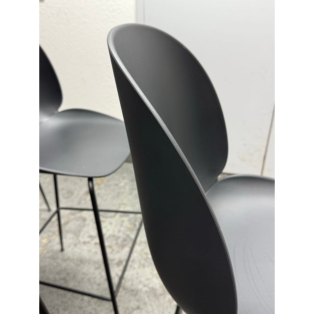 Gam Fratesi for Gubi Black Beetle Bar Stools, Set of Four For Sale - Image 11 of 12