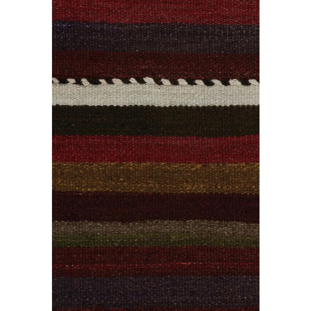 1950s Vintage Afghan Tribal Kilim Rug With Colorful Stripes For Sale In New York - Image 6 of 7