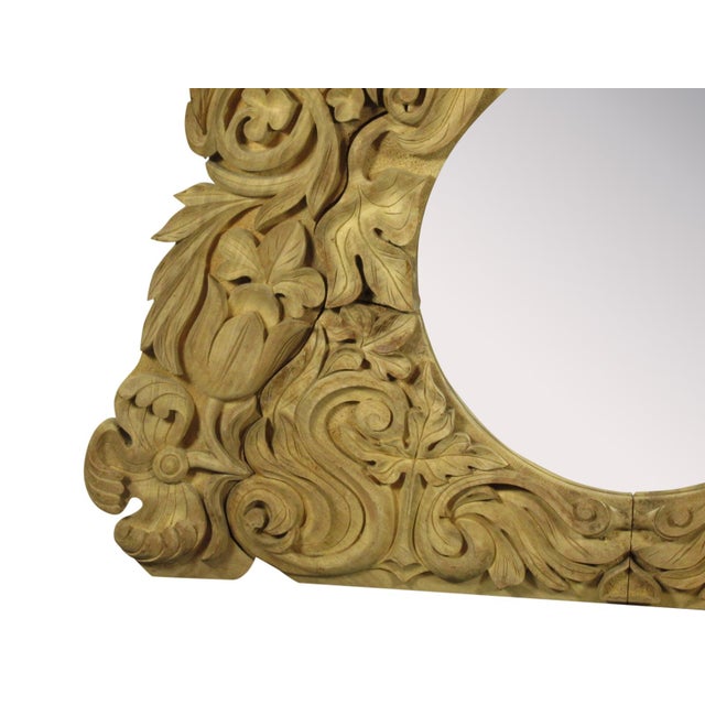 Early 20th Century Hand Carved Southeast Asian Mirror For Sale - Image 5 of 10