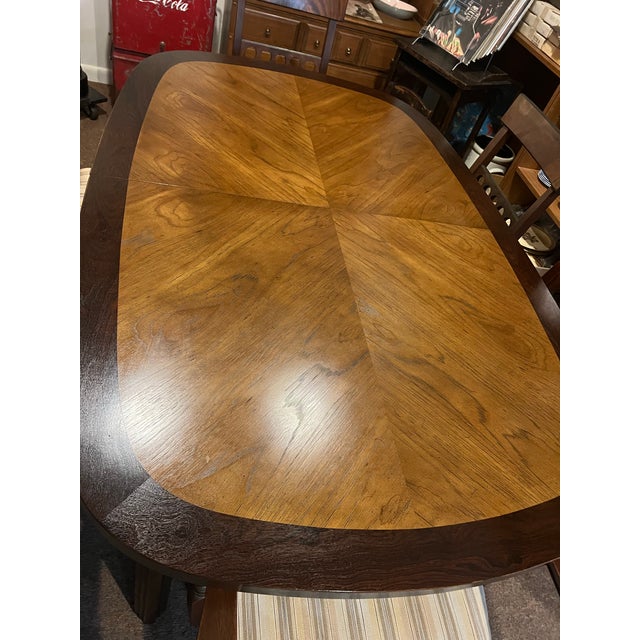 1960s Lane Tower Suite Collection Table With Chairs - Set of 7 For Sale - Image 10 of 11