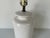 1970s Hollywood Regency Jacques Grange - Style Flat White Glazed Table Lamp For Sale - Image 4 of 9