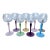 1960s Mid-Century Modern Etched Grapevine Rhine Wine Glasses - Set of 8 Harlequin For Sale