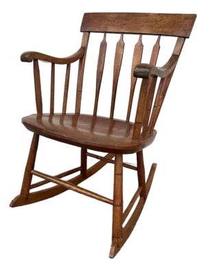 Antique Petite Rocking Chair With Beautuful Patina
