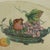 Mid 20th Century Vintage Chinese Fan Painting Fruit Still Life With Pomegranate and Grapes Framed Ink and Color on Paper With Calligraphy For Sale - Image 5 of 11