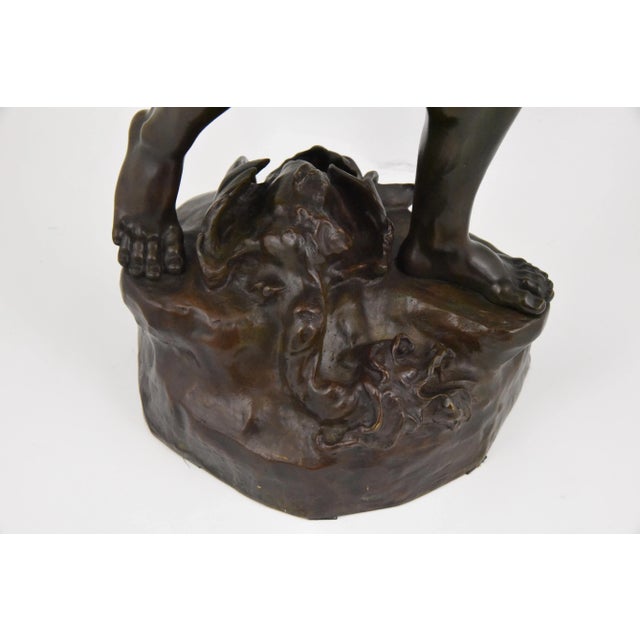 Marcel Debut, Sculpture of Aladdin and the Magic Lamp, Bronze For Sale - Image 11 of 12