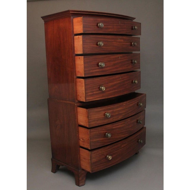 Wood Antique Mahogany Tallboy, 1800 For Sale - Image 7 of 14