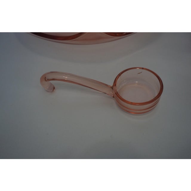 Pink Early 20th Century Curated Pink Depression Glass Hostess Collection - 7 Piece For Sale - Image 8 of 9