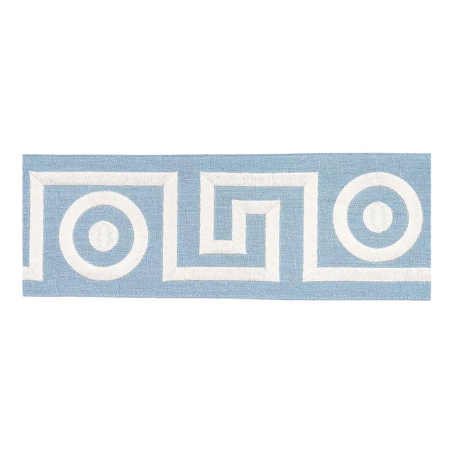 Schumacher X Mary McDonald Plato Tape Trim in Sky For Sale